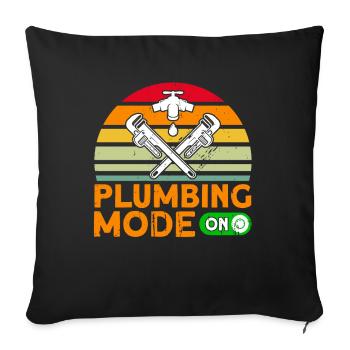 Plombiers en plomberie Cadeaux de gens de métier - Housse de coussin décorative 45 x 45 cm - noir - Devant