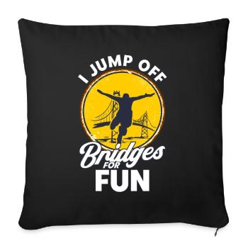 Bungee Springen Bungee Springer Bungy Jumping - Sofa pillowcase 17,3'' x 17,3'' (45 x 45 cm) - black - Front