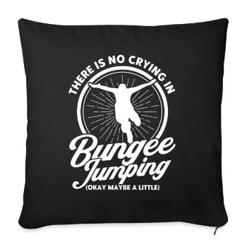 Bungy Jumping Bungee Jump Bungee Springer - Sofa pillowcase 17,3'' x 17,3'' (45 x 45 cm) - black - Front