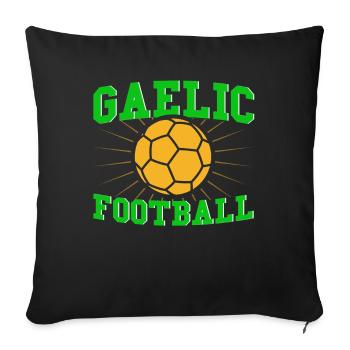 Football gaélique Sport d’équipe irlandais Gälisc - Housse de coussin décorative 45 x 45 cm - noir - Devant