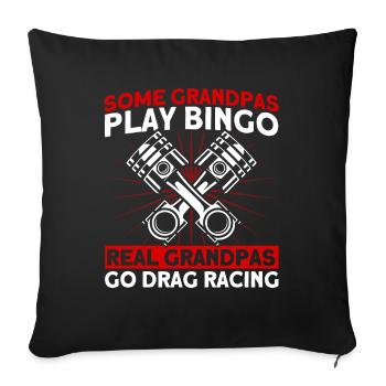 Rennwagen Drag Race Drag Racer Geschenk - Sofakissenbezug 45 x 45 cm - Schwarz - Vorne