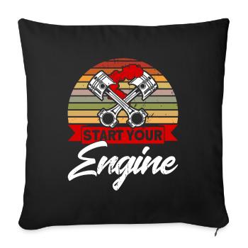 Autorennen Drag Racer Drag Race Geschenk - Sofakissenbezug 45 x 45 cm - Schwarz - Vorne