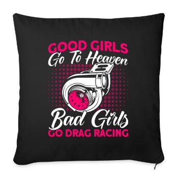 Drag Race Drag Racing Car Racing Gift - Sofa pillowcase 17,3'' x 17,3'' (45 x 45 cm) - black - Front