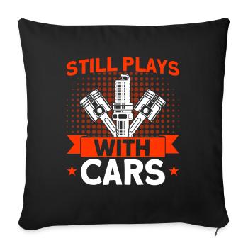 Drag Racing Rennwagen Drag Racer Geschenk - Sofakissenbezug 45 x 45 cm - Schwarz - Vorne