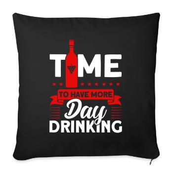 Cadeau de fête de la fête de la fête des verres à vin - Housse de coussin décorative 45 x 45 cm - noir - Devant