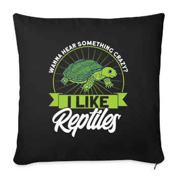 Reptile Lizards Reptile Lovers Gift - Housse de coussin décorative 45 x 45 cm - noir - Devant