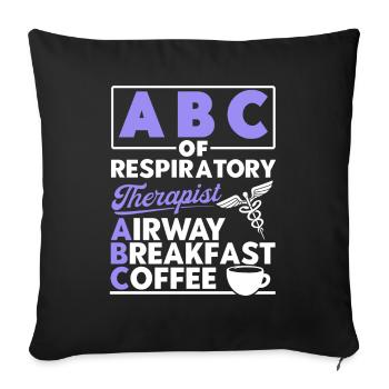 Intensive Care Registered Respirotic Therapeuti - Sofa pillowcase 17,3'' x 17,3'' (45 x 45 cm) - black - Front