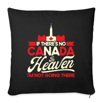 Racines canadiennes Canada Vacances Canada Cadeau - Housse de coussin décorative 45 x 45 cm - noir - Devant