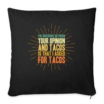 Sarcasm Sarcastic Irony Gift - Sofa pillowcase 17,3'' x 17,3'' (45 x 45 cm) - black - Front