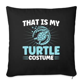 Tortues marines Tortue marine Tortue G - Housse de coussin décorative 45 x 45 cm - noir - Devant