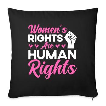 Women's rights Gender equality - Sofa pillowcase 17,3'' x 17,3'' (45 x 45 cm) - black - Front