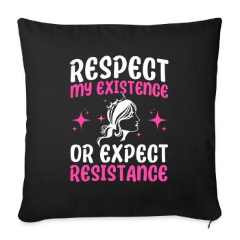 Women's rights Empowerment Feminist - Sofa pillowcase 17,3'' x 17,3'' (45 x 45 cm) - black - Front
