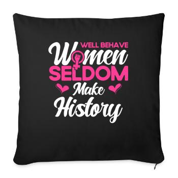 Women's Rights Feminist Empowerment - Sofa pillowcase 17,3'' x 17,3'' (45 x 45 cm) - black - Front