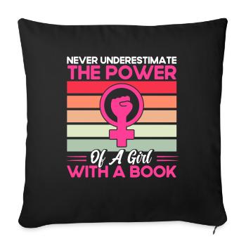 Women's rights Empowerment Feminist - Sofa pillowcase 17,3'' x 17,3'' (45 x 45 cm) - black - Front