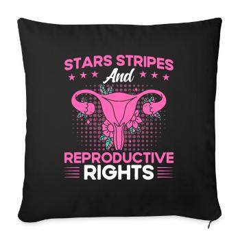 Women's rights Gender equality - Sofa pillowcase 17,3'' x 17,3'' (45 x 45 cm) - black - Front