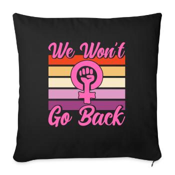 Gender equality Feminism Rec - Sofa pillowcase 17,3'' x 17,3'' (45 x 45 cm) - black - Front