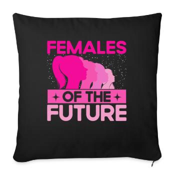 Égalité des sexes Égalité des sexes - Housse de coussin décorative 45 x 45 cm - noir - Devant