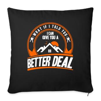 Real Estate Real Estate Agent Agent Gift - Sofa pillowcase 17,3'' x 17,3'' (45 x 45 cm) - black - Front