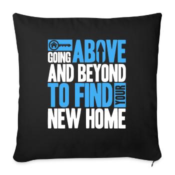 Vente immobilière Immobilier Activité d’agent immobilier - Housse de coussin décorative 45 x 45 cm - noir - Devant
