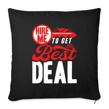 Maison Vendre Immobilier Vente Propriété Geschen - Housse de coussin décorative 45 x 45 cm - noir - Devant