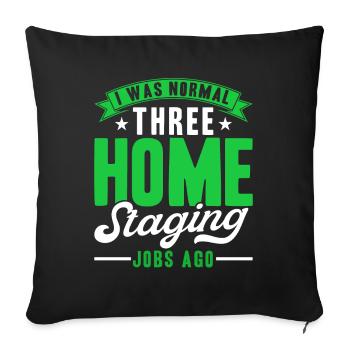 House Furnishing House Presentation Interior Designer - Sofa pillowcase 17,3'' x 17,3'' (45 x 45 cm) - black - Front