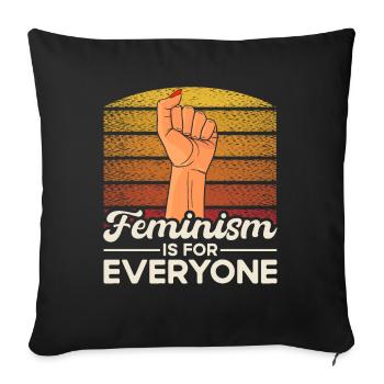 Women's Rights Feminist Empowerment - Sofa pillowcase 17,3'' x 17,3'' (45 x 45 cm) - black - Front