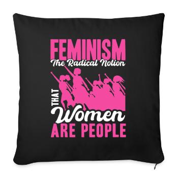 Empowerment of gender equality F - Sofa pillowcase 17,3'' x 17,3'' (45 x 45 cm) - black - Front