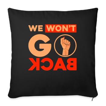 Gender equality Feminism Rec - Sofa pillowcase 17,3'' x 17,3'' (45 x 45 cm) - black - Front