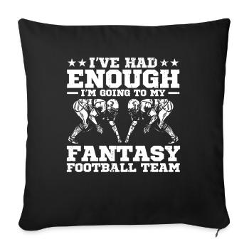 Fantasy Football Football Women Football Fans Ges - Sofa pillowcase 17,3'' x 17,3'' (45 x 45 cm) - black - Front