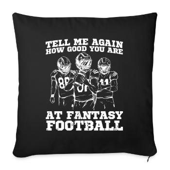 Fantasy Football Champion Fantasy Football Draft Da - Sofa pillowcase 17,3'' x 17,3'' (45 x 45 cm) - black - Front