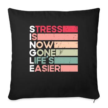 Geschiedene Ex Partner Geschieden Geschenk - Sofakissenbezug 45 x 45 cm - Schwarz - Vorne