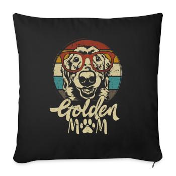 Golden Retriever Golden Mom Dogs Mama Mistress - Sofa pillowcase 17,3'' x 17,3'' (45 x 45 cm) - black - Front