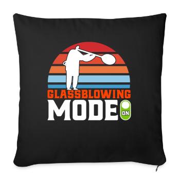 Glasarbeiter Glasblasen Glasbläserei Geschenk - Sofakissenbezug 45 x 45 cm - Schwarz - Vorne