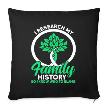 Family History Genealogist Family Tree Geschen - Sofa pillowcase 17,3'' x 17,3'' (45 x 45 cm) - black - Front