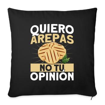 Arepas Food Lovers Colombian Arepa Gesche - Sofa pillowcase 17,3'' x 17,3'' (45 x 45 cm) - black - Front