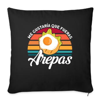Food lovers Arepas Colombian Arepa Geshe - Sofa pillowcase 17,3'' x 17,3'' (45 x 45 cm) - black - Front