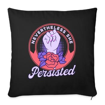 Women's Rights Feminist Empowerment - Sofa pillowcase 17,3'' x 17,3'' (45 x 45 cm) - black - Front
