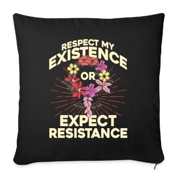 Women's rights Empowerment Feminist - Sofa pillowcase 17,3'' x 17,3'' (45 x 45 cm) - black - Front