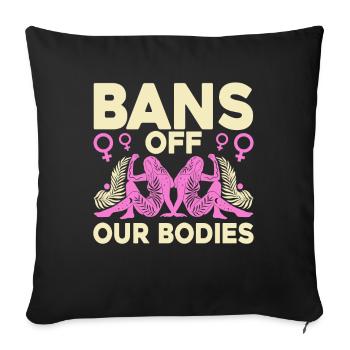 Gender equality Feminism Rec - Sofa pillowcase 17,3'' x 17,3'' (45 x 45 cm) - black - Front