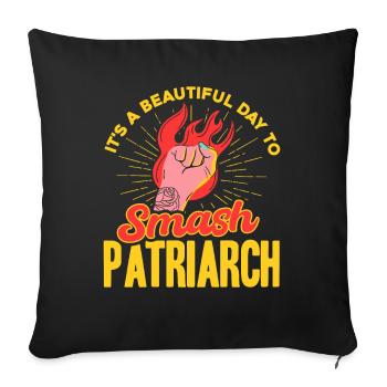 Gender equality Feminism Rec - Sofa pillowcase 17,3'' x 17,3'' (45 x 45 cm) - black - Front