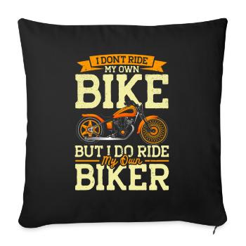 Motorcycle Rider Chopper Motorcycle Gift - Sofa pillowcase 17,3'' x 17,3'' (45 x 45 cm) - black - Front