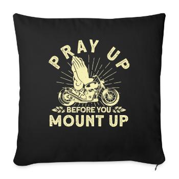 Christian Motorcyclist Motorcycle Biker Gift - Sofa pillowcase 17,3'' x 17,3'' (45 x 45 cm) - black - Front