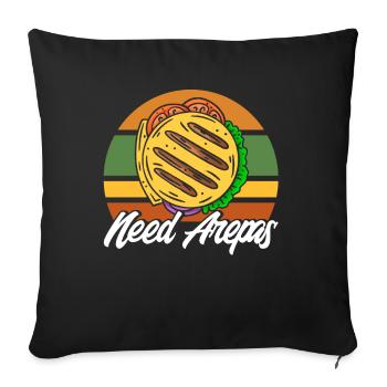 Colombian Arepa Arepa Food Lovers Geschen - Sofa pillowcase 17,3'' x 17,3'' (45 x 45 cm) - black - Front