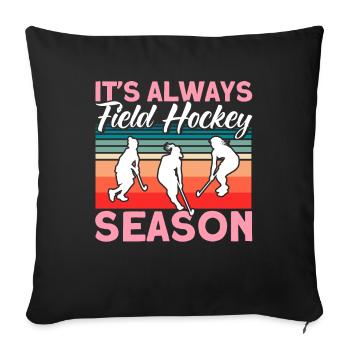Field Hockey Indoor Field Hockey Field Hockey Players - Sofa pillowcase 17,3'' x 17,3'' (45 x 45 cm) - black - Front