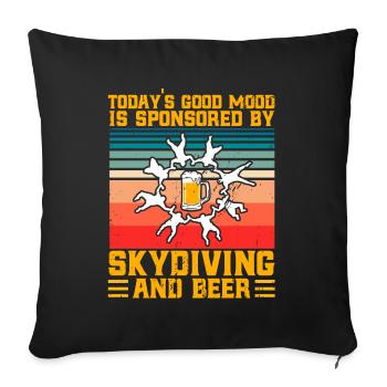 Skydive Skydiver Skydiving Gift - Sofa pillowcase 17,3'' x 17,3'' (45 x 45 cm) - black - Front