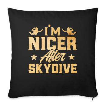 Bodyflying Skydive Skydiving Gift - Sofa pillowcase 17,3'' x 17,3'' (45 x 45 cm) - black - Front