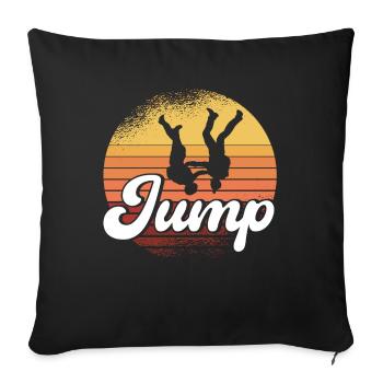 Skydive Skydiving Skydiver Gift - Sofa pillowcase 17,3'' x 17,3'' (45 x 45 cm) - black - Front