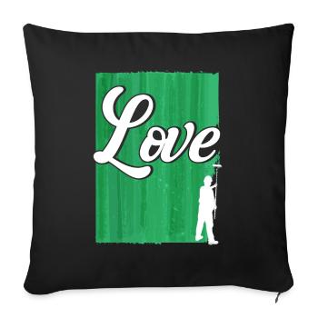 Bautenmaler Maler Farbe mischen Geschenk - Sofakissenbezug 45 x 45 cm - Schwarz - Vorne