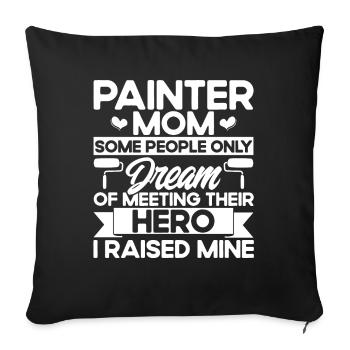Bautenmaler Farbe mischen Maler Geschenk - Sofakissenbezug 45 x 45 cm - Schwarz - Vorne