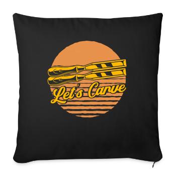 Holzschnitzerei Holzbearbeitung Schreiner Geschenk - Sofakissenbezug 45 x 45 cm - Schwarz - Vorne